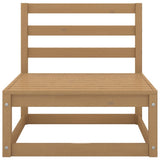 Set Salotto da Giardino 7pz Marrone Ambra Legno Massello Pino