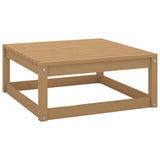 Set Salotto da Giardino 7pz Marrone Ambra Legno Massello Pino