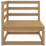 Set Salotto da Giardino 9pz Marrone Ambra Legno Massello Pino