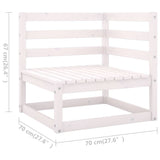 Set Divani da Giardino 6 pz con Cuscini Legno Massello di Pino