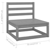Set Salotto Giardino 7 pz Cuscini Antracite Legno Massello Pino