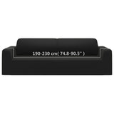 Fodera Elasticizzata per Divano 3 Posti Jersey Poliestere Nero