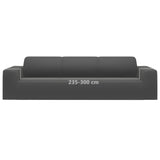 Fodera Elasticizzata Divano 4 Posti Jersey Poliestere Antracite