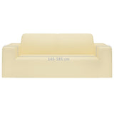 Fodera Elasticizzata Divano 2 Posti in Jersey Poliestere Crema