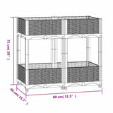 Fioriera Rialzata 80x40x71 cm in Polipropilene