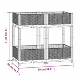 Fioriera Rialzata 80x40x71 cm in Polipropilene