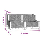 Fioriera Rialzata 80x80x38 cm in Polipropilene