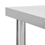 Tavolo da Lavoro Cucina con Ruote 60x45x85 cm in Acciaio Inox