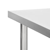 Tavolo da Lavoro Cucina con Ruote 100x60x85 cm in Acciaio Inox