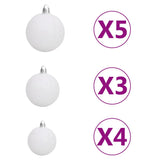 Albero di Natale Preilluminato con Palline Verde 180 cm PVC