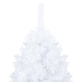 Albero di Natale Preilluminato con Palline Bianco 150 cm PVC