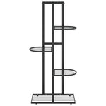 Piedistallo per Piante a 5 Piani 43x22x98 cm in Metallo Nero