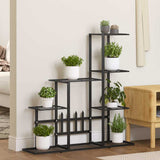 Portapiante 94,5x25x88 cm Nero in Metallo