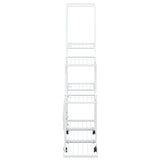 Portapiante con Ruote 94,5x25x92,5 cm Bianco in Metallo