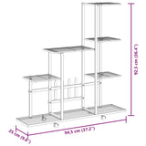 Portapiante con Ruote 94,5x25x92,5 cm Bianco in Metallo