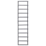 Portasciugamani Nero 24x12x96 cm in Acciaio