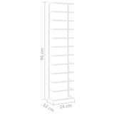 Portasciugamani Bianco 24x12x96 cm in Acciaio