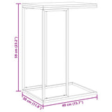 Tavolino da Salotto Nero 40x30x59 cm in Legno truciolato