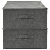 Scatole Portaoggetti 2pz in Tessuto 70x40x18 cm Antracite