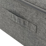 Scatole Portaoggetti 2pz in Tessuto 70x40x18 cm Antracite