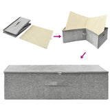Scatole Portaoggetti 2pz in Tessuto 70x40x18 cm Grigio