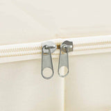 Scatole Portaoggetti 2pz in Tessuto 70x40x18 cm Crema