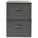 Scatole Portaoggetti 2pz in Tessuto 43x34x23 cm Antracite