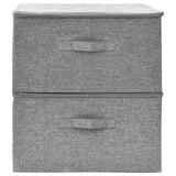 Scatole Portaoggetti 2pz in Tessuto 43x34x23 cm Grigio