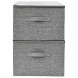 Scatole Portaoggetti 2pz in Tessuto 43x34x23 cm Grigio