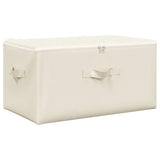 Scatole Portaoggetti 2pz in Tessuto 43x34x23 cm Crema