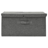 Scatola Portaoggetti in Tessuto 50x30x25 cm Antracite