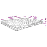 Materasso Materasso Bianco 200 x 160 x 17 cm Schiuma PU