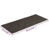 Tappetini per scale autoadesivi 15 pz 60x25 cm antracite rettangolari