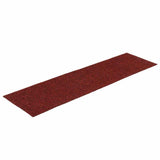 Tappetini per scale autoadesivi 15 pz 76x20 cm Bordeaux Rosso Rettangolari