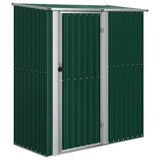 Casetta da giardino verde 180,5x97x209,5 cm in acciaio zincato