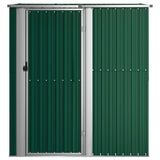 Casetta da giardino verde 180,5x97x209,5 cm in acciaio zincato