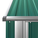 Casetta da giardino verde 180,5x97x209,5 cm in acciaio zincato