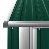 Casetta da giardino verde 180,5x97x209,5 cm in acciaio zincato