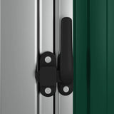 Casetta da giardino verde 180,5x97x209,5 cm in acciaio zincato
