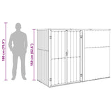 Capanno per Attrezzi Antracite 225x89x161 cm Acciaio Zincato