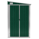 Capanno Giardino a Parete Verde 118x100x178 cm Acciaio Zincato