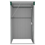 Capanno Giardino a Parete Verde 118x100x178 cm Acciaio Zincato
