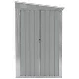 Capanno Giardino a Parete Grigio 118x100x178 cm Acciaio Zincato