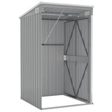 Capanno Giardino a Parete Grigio 118x100x178 cm Acciaio Zincato