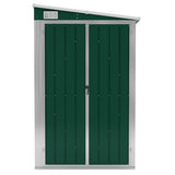 Capanno Giardino a Parete Verde 118x194x178 cm Acciaio Zincato