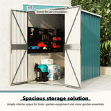 Capanno Giardino a Parete Verde 118x194x178 cm Acciaio Zincato