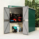 Capanno Giardino a Parete Verde 118x194x178 cm Acciaio Zincato