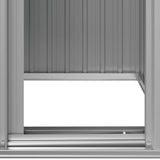 Capanno da Giardino Grigio 126x97,5x177 cm Acciaio Zincato