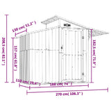 Capanno da Giardino Verde 207x130x208,5 cm Acciaio Zincato
