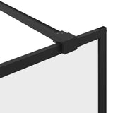 Parete per Doccia Walk-in Vetro Trasparente ESG 90x195 cm Nera